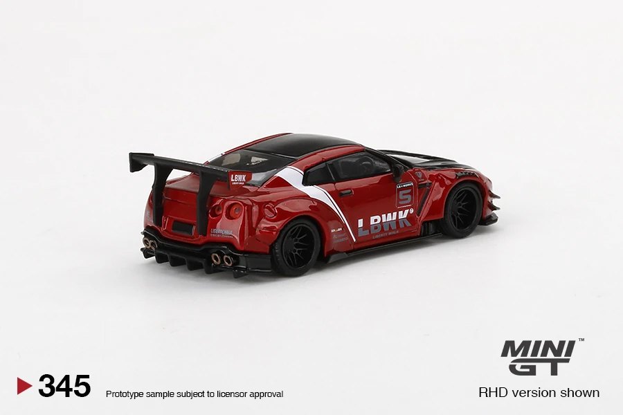 2022 LB★WORKS Nissan GT-R R35 Type 2, Rear Wing ver 3, Red LB Works Livery 2.0 Red: Image 4