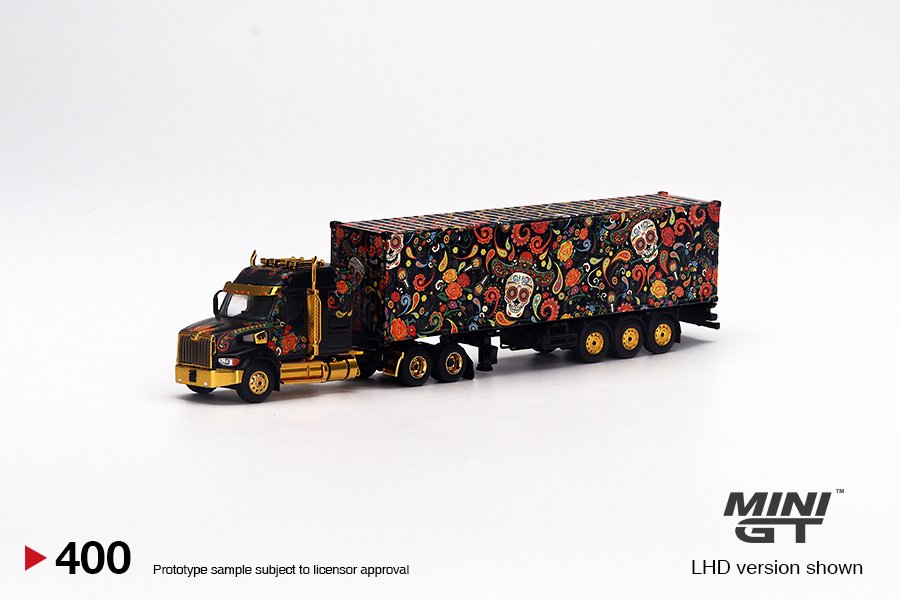 2022 Western Star 49X w/ 40ft Container "Dios De Los Muertos" Black: Image 4