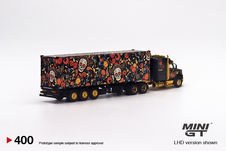 2022 Western Star 49X w/ 40ft Container "Dios De Los Muertos" Black: Image 3