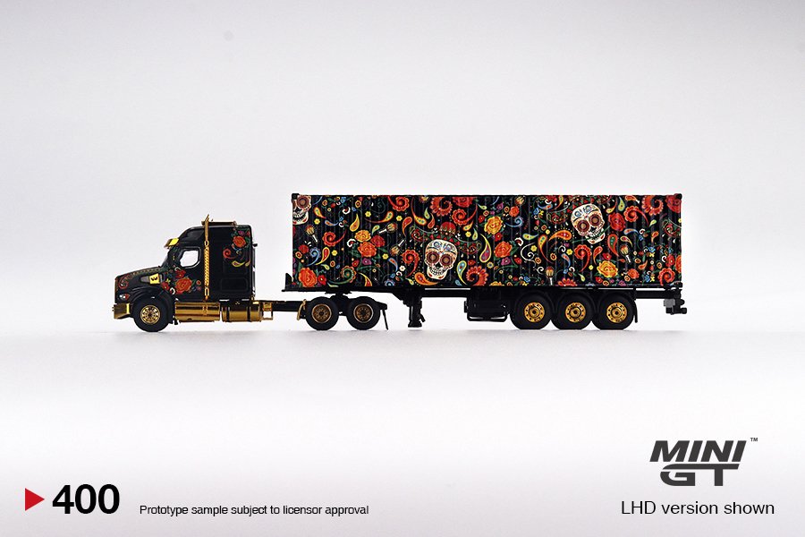 2022 Western Star 49X w/ 40ft Container "Dios De Los Muertos" Black: Image 2