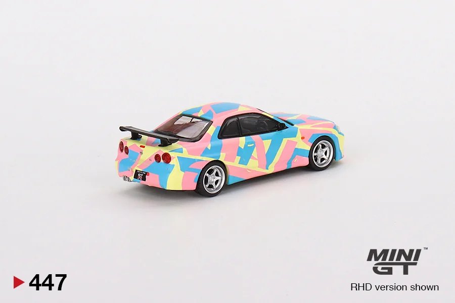 2022 Nissan Skyline GT-R (R34) V-Spec II MINI GT Digital Camouflage Yellow Yellow: No Package: Image 2