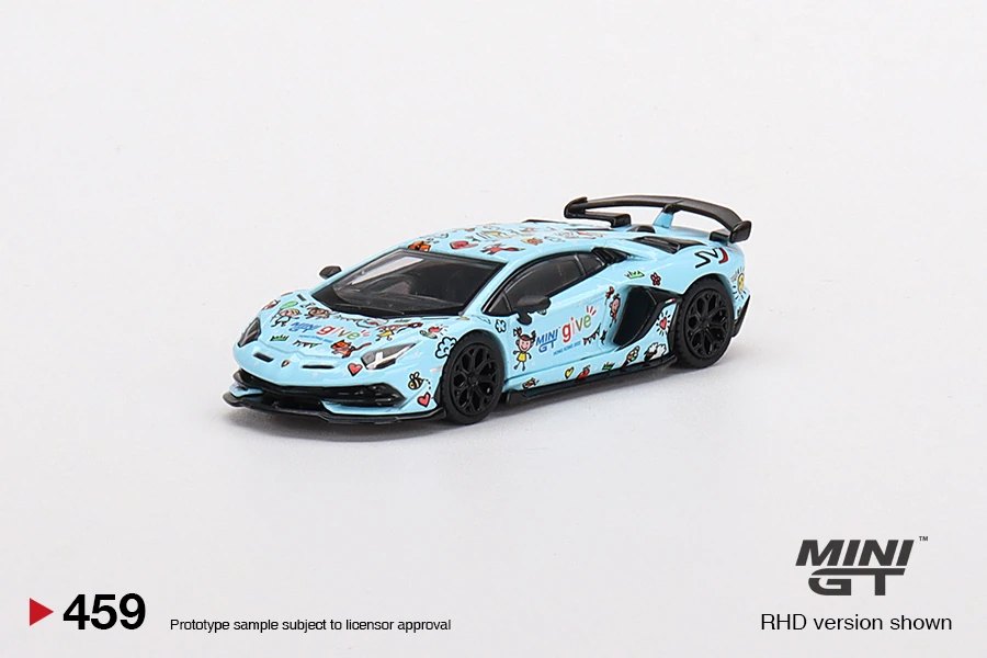 Hot Wheels Lamborghini Aventador SVJ Baby Blue MINI GT GIVE China 2022