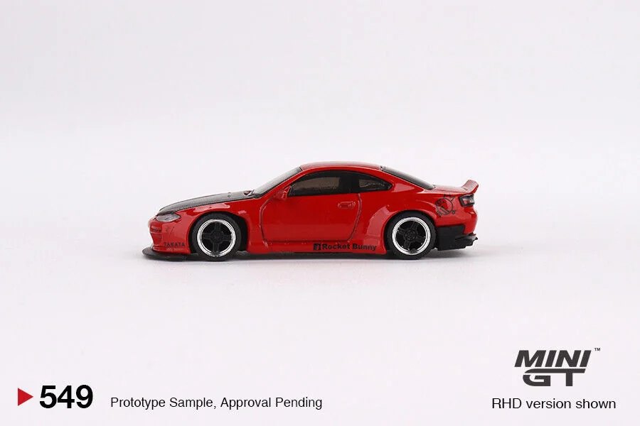 2023 Nissan Silvia (S15) Rocket Bunny Red w/ Carbon Bonnet Red: No Package: Image 3
