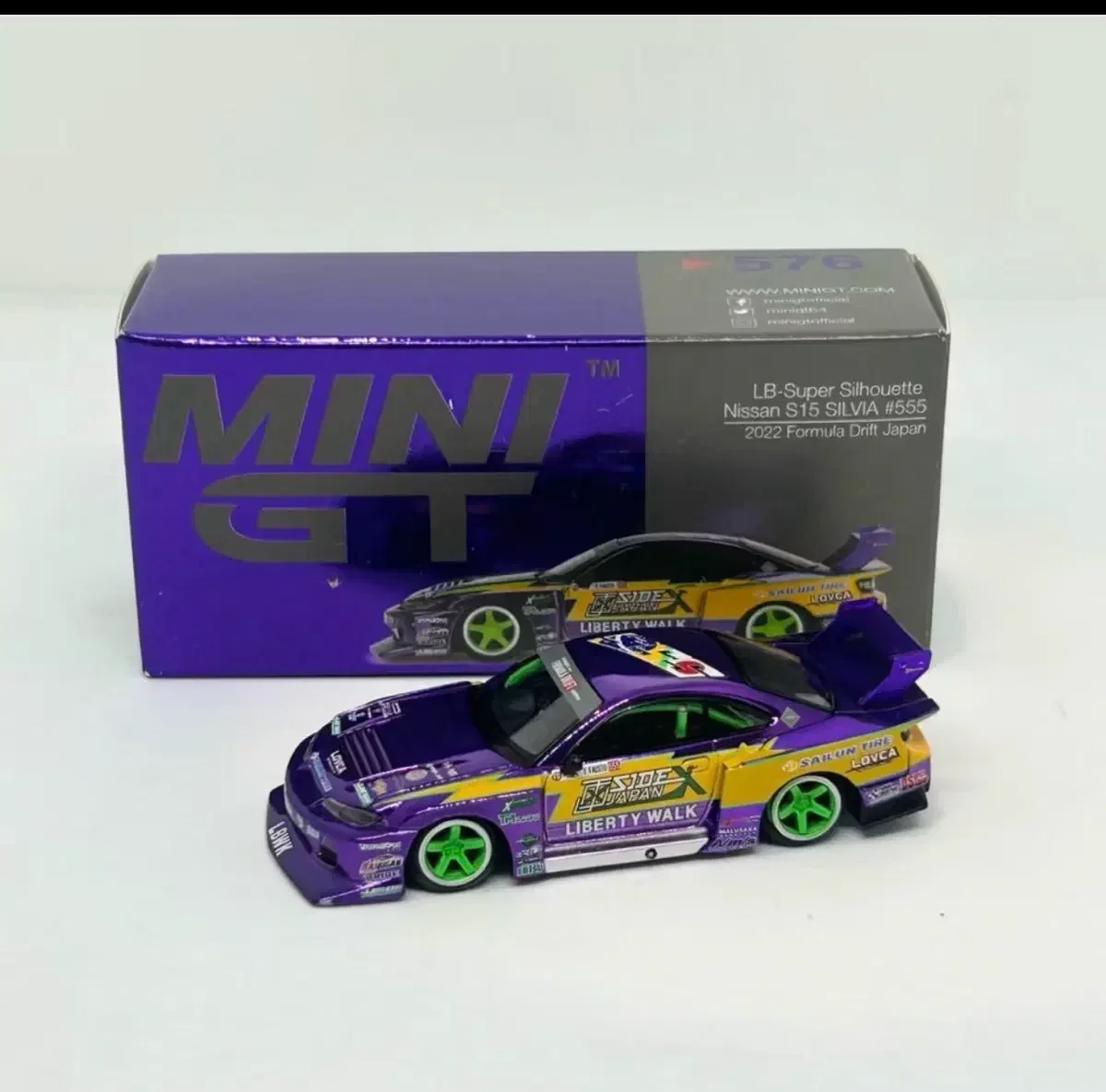 2023 LB-Super Silhouette Nissan S15 Silvia Formula Drift Japan 2022 #555 Yukio Fausto Purple: Image 2