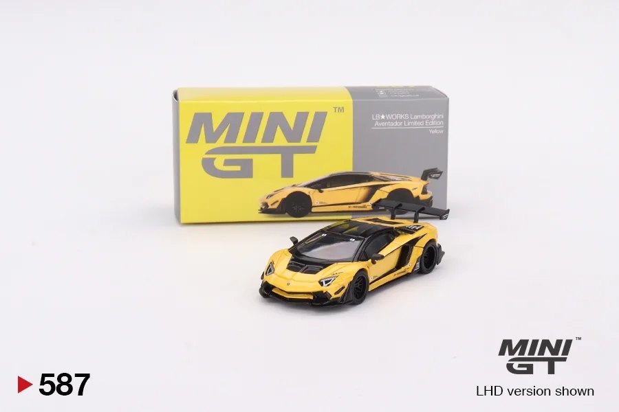 2023 LB★WORKS Lamborghini Aventador Limited Edition Yellow 2023 HK ToyCar Salon Exclusive Yellow: No Package: Image 4