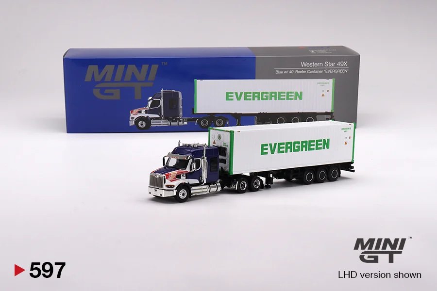2023 Western Star 49X Blue w/ 40' Reefer Container EVERGREEN Blue: No Package: Image 4