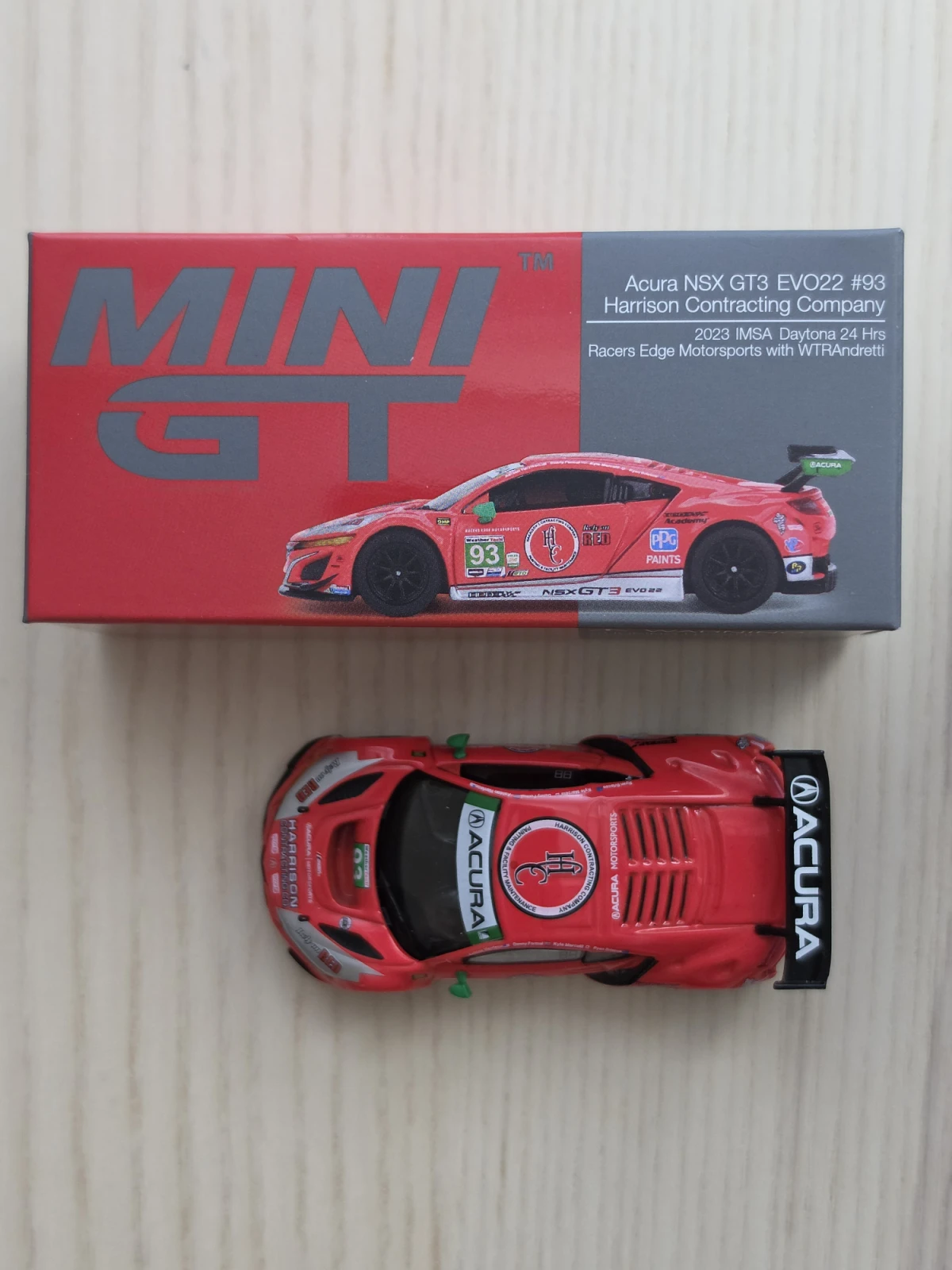 2024 Acura NSX GT3 EVO22 #93 WTR Racers dge Motorsports IMSA 2023 Daytona 24 Hr.: No Package: Image 5