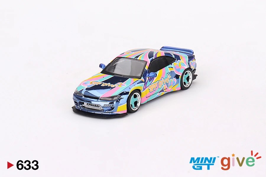 Hot Wheels Nissan Silvia (S15) Rocket Bunny Chrome Blue MINI GT give 2023 China