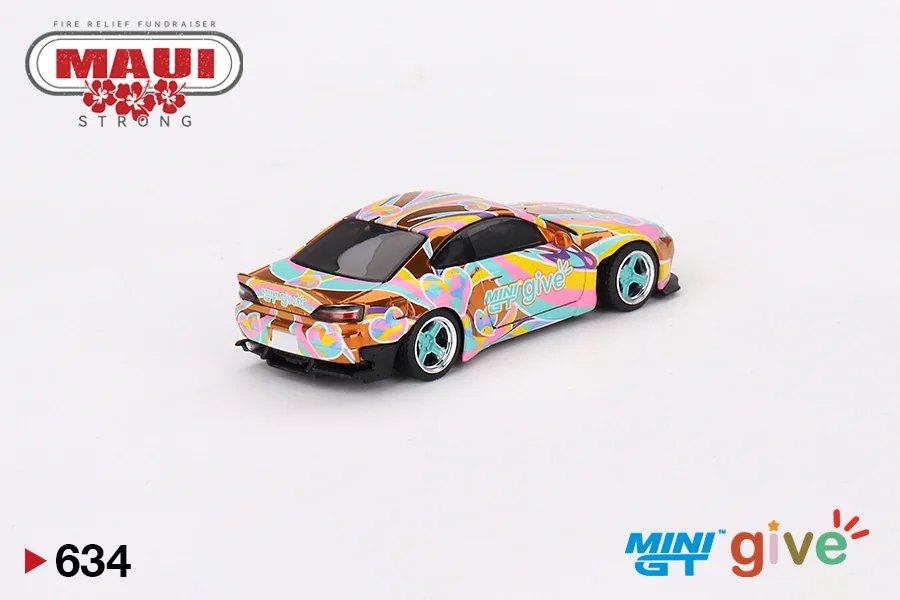 2023 Nissan Silvia (S15) Rocket Bunny Chrome Orange MINI GT give 2023 USA Orange: No Package: Image 2