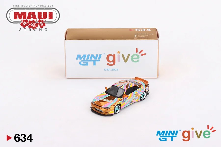 2023 Nissan Silvia (S15) Rocket Bunny Chrome Orange MINI GT give 2023 USA Orange: No Package: Image 4