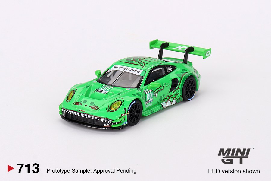 2024 Porsche 911 GT3 R #80 GTD AO Racing 2023 IMSA Sebring 12 Hrs Green: Image 3