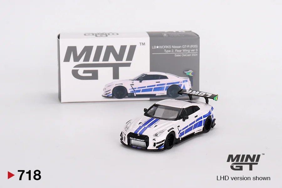 2024 LB WORKS Nissan GT-R (R35) Type 2, Rear Wing ver 3 White: No Package: Image 4