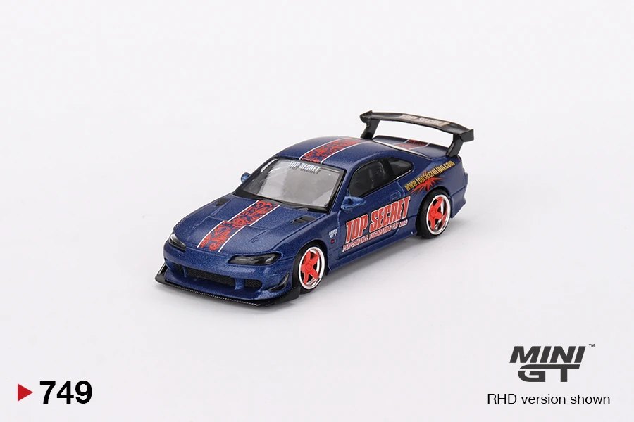 Hot Wheels Nissan Silvia (S15) Top Secret Matte Blue w/ Red Accent