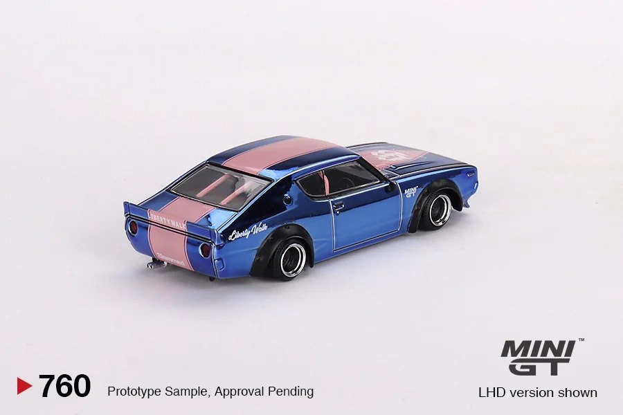 2024 Nissan Skyline Kenmeri Liberty Walk Chrome Blue w/ Baby Pink Hobby Expo China 2024 Blue: No Package: Image 2