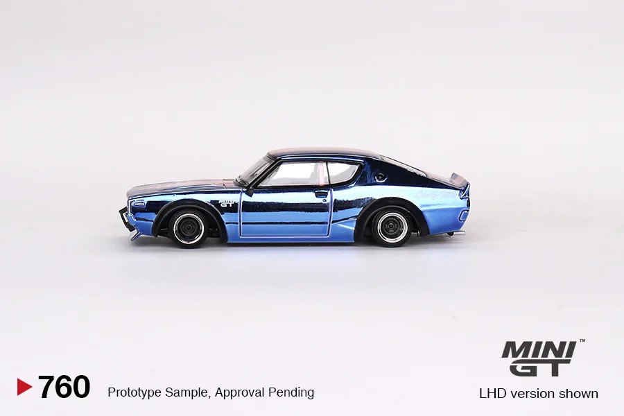 2024 Nissan Skyline Kenmeri Liberty Walk Chrome Blue w/ Baby Pink Hobby Expo China 2024 Blue: No Package: Image 3