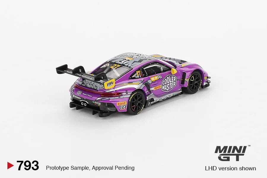 2025 Porsche 911 GT3 R #27 HubAuto Racing 2023 FIA GT World Cup 70th Macau Grand Prix Purple: No Package: Image 2