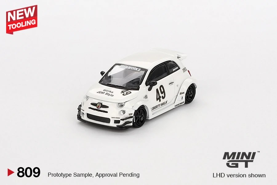 Hot Wheels LB-Works x Abas Works ABARTH 595 Gara White