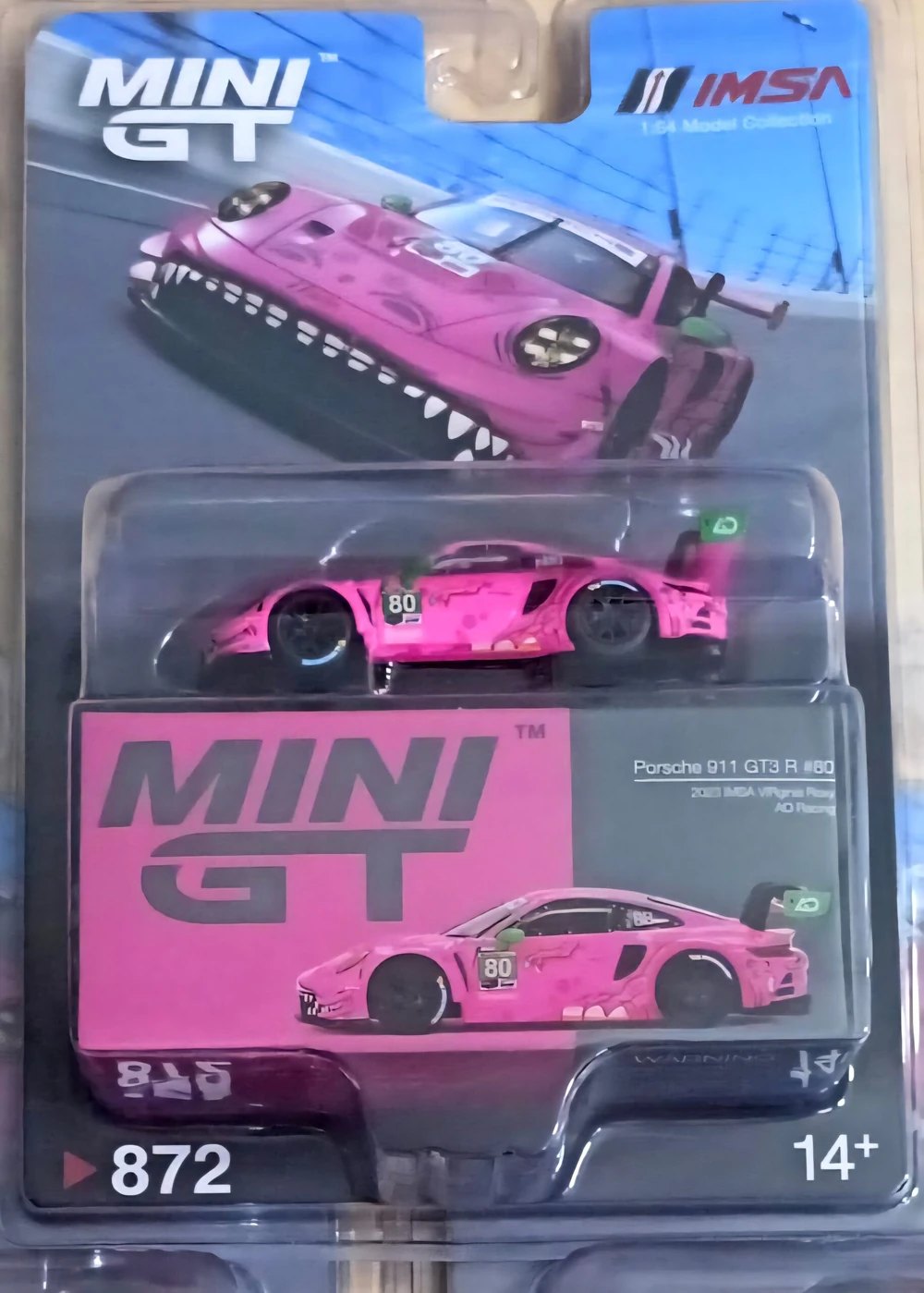 Hot Wheels Porsche 911 GT3 R #80 AO Racing 2023 IMSA VIRginia Roxy
