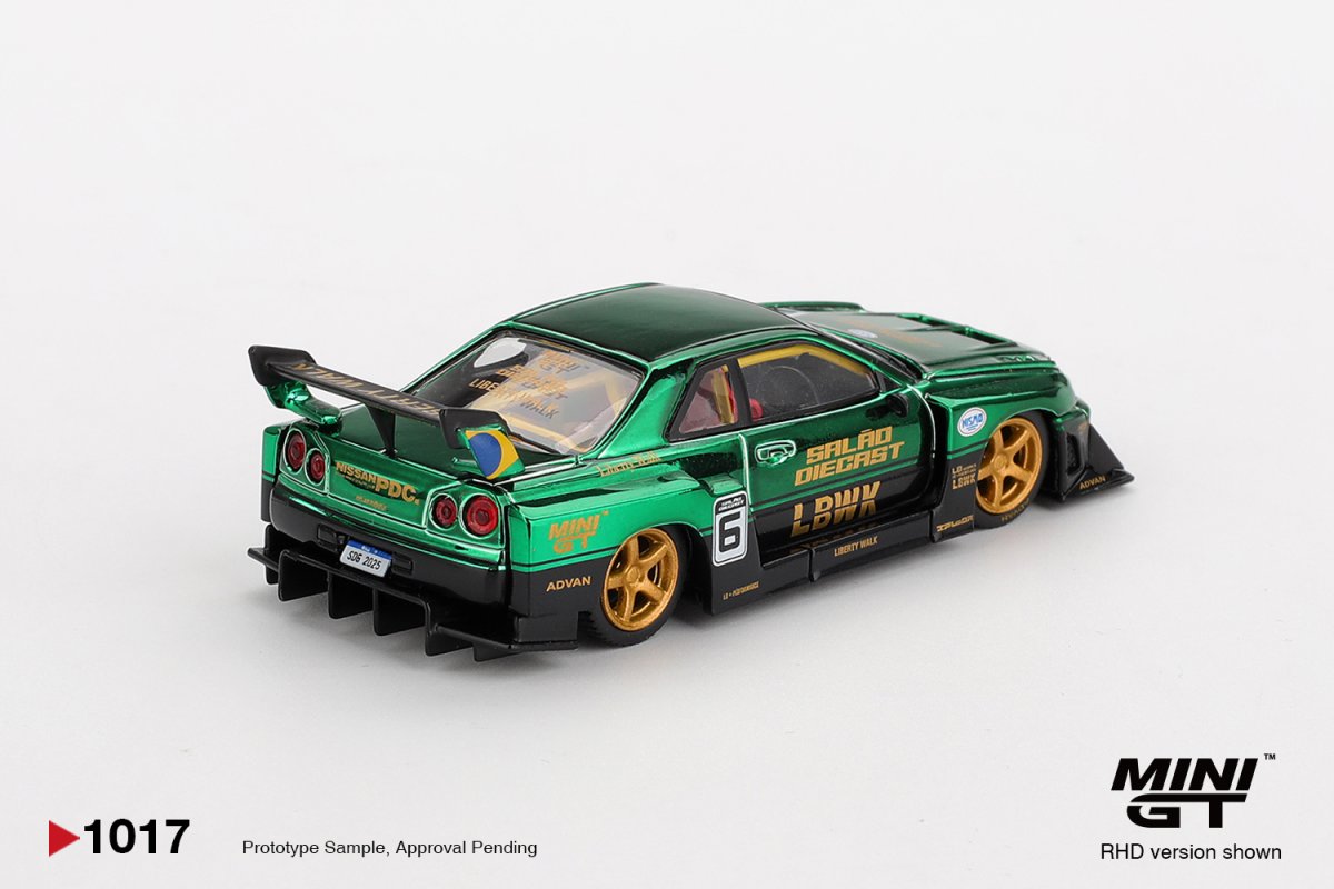 2025 Nissan LB-ER34 Super Silhouette SKYLINE 2025 One Night in Brazil Green: Image 4