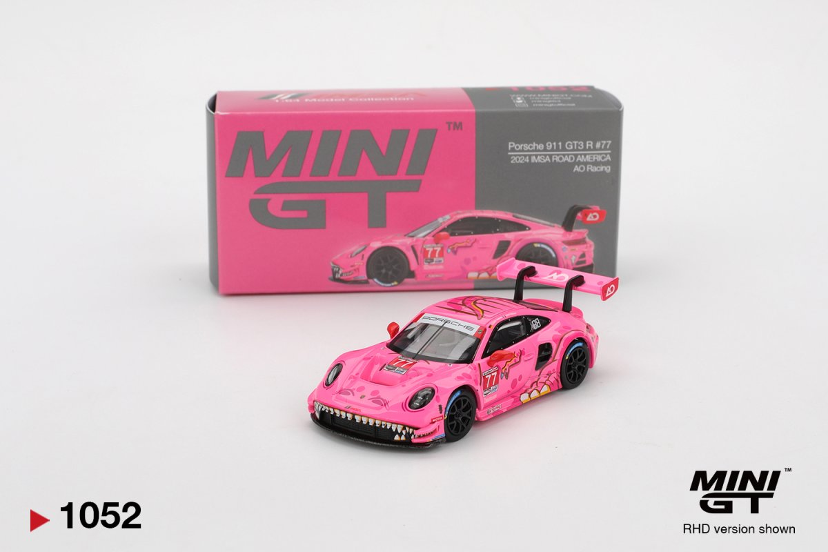 2025 Porsche 911 GT3 R#77 AO Racing 2024 IMSA ROAD AMERICA Pink: Box: Image 5