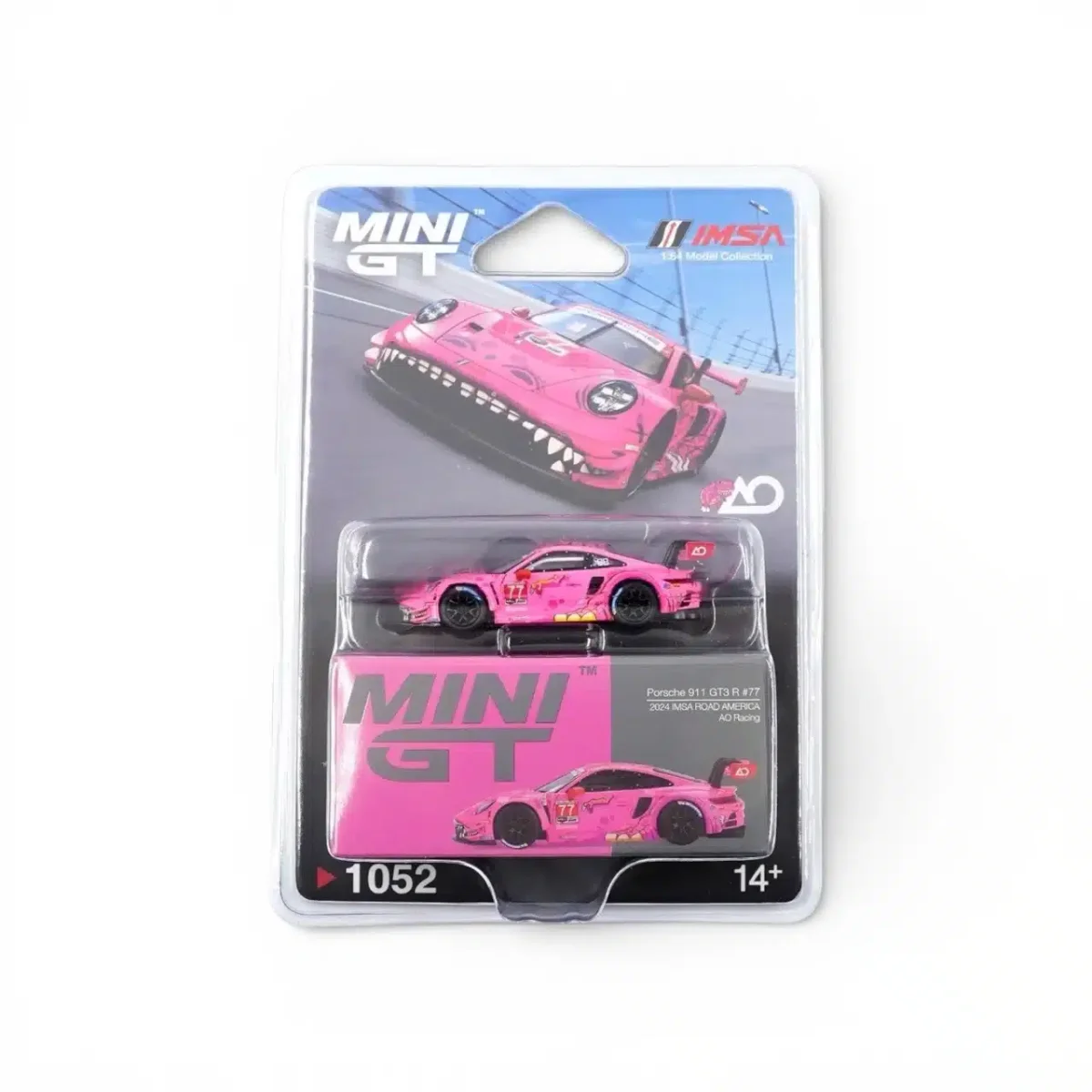 2025 Porsche 911 GT3 R#77 AO Racing 2024 IMSA ROAD AMERICA Pink: Blister: Image 4