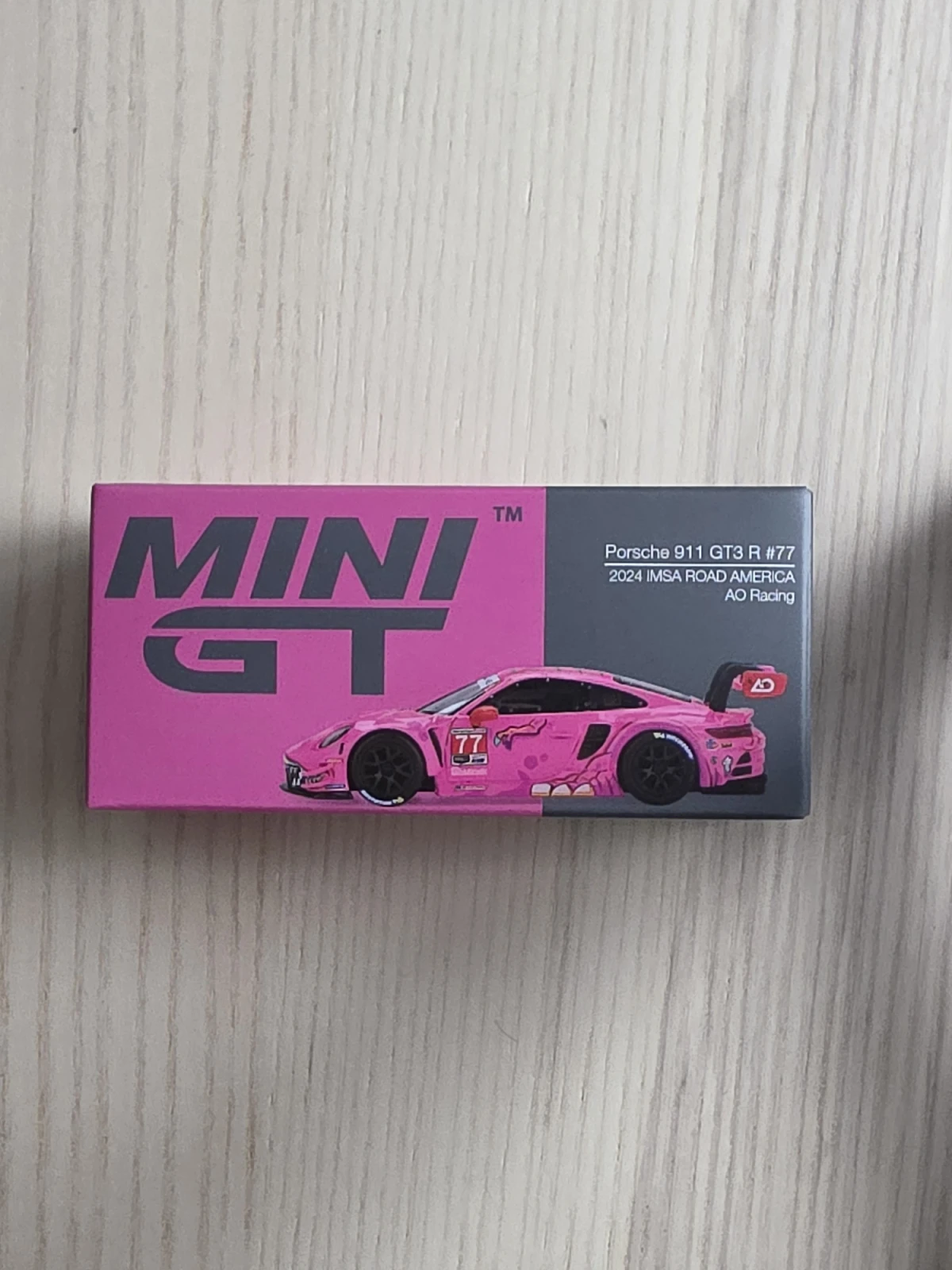 2025 Porsche 911 GT3 R#77 AO Racing 2024 IMSA ROAD AMERICA Pink: Box: Image 6