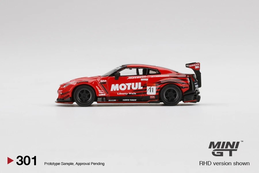 Hot Wheels LB★WORKS Nissan GT-R R35 Type 2, Rear Wing ver 3 Infinite MOTUL