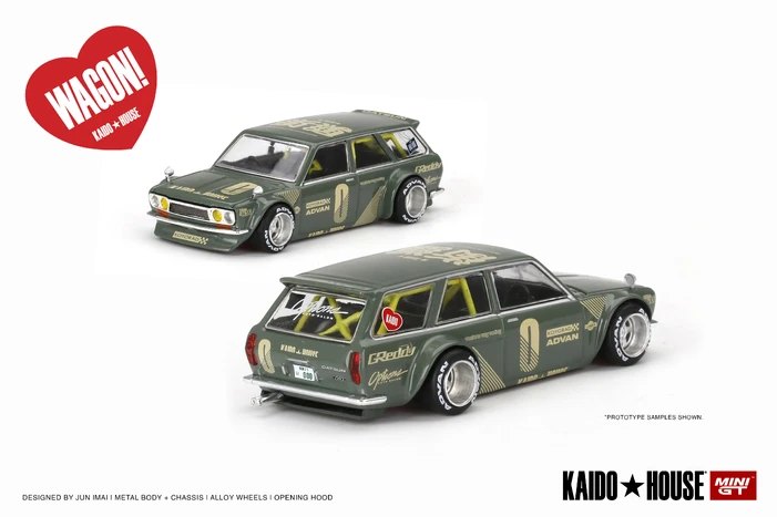 Hot Wheels Datsun KAIDO 510 Wagon Green