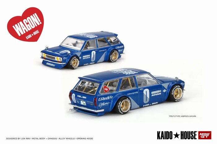Hot Wheels Datsun KAIDO 510 Wagon Blue