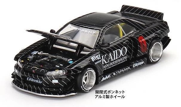 Hot Wheels Nissan Skyline GT-R (R34) Kaido Works Black Limited