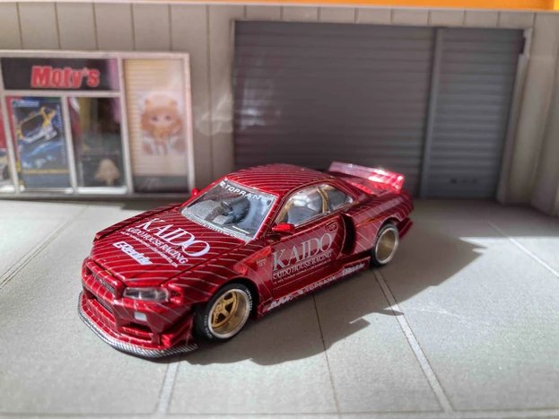 Hot Wheels Nissan Skyline GT-R (R34) Kaido Works Red 2023 Shizuoka Hobby Show Exclusive