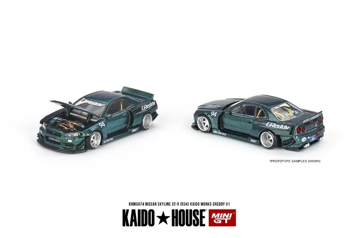 Hot Wheels Nissan Skyline GT-R (R34) Kaido Works GReddy V1