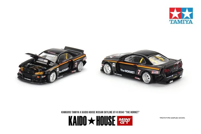 Hot Wheels Nissan Skyline GT-R (R34) TAMIYA x KAIDO HOUSE "The Hornet"