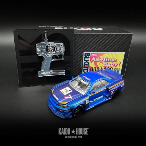 2024 Nissan Skyline GT-R (R34) TAMIYA x KAIDO HOUSE "The Hornet" Black Limited Blue: Image 2