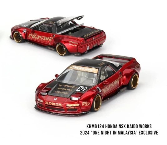 Hot Wheels Honda NSX Kaido Works, V2 red pearl 2024 "One Night in Malaysia" Exclusive