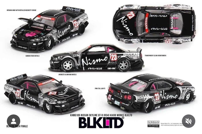 Hot Wheels Nissan Skyline GT-R (R34) Kaido Works BLKLTD