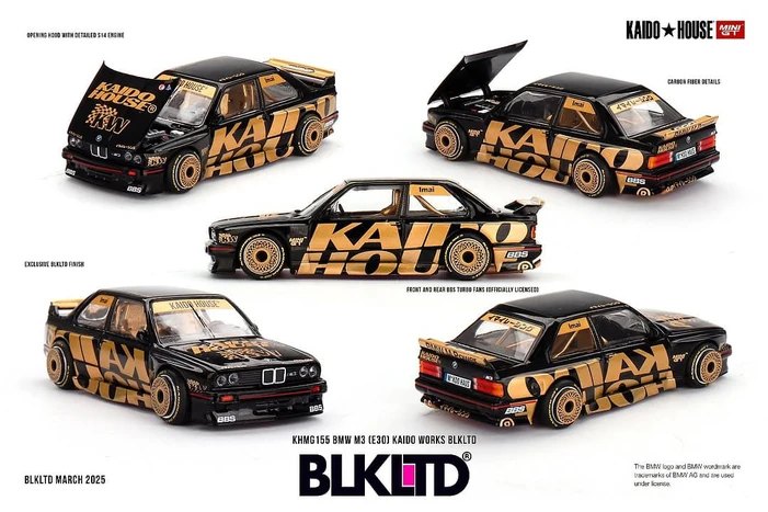 Hot Wheels BMW M3 (E30) Kaido Works BLKLTD