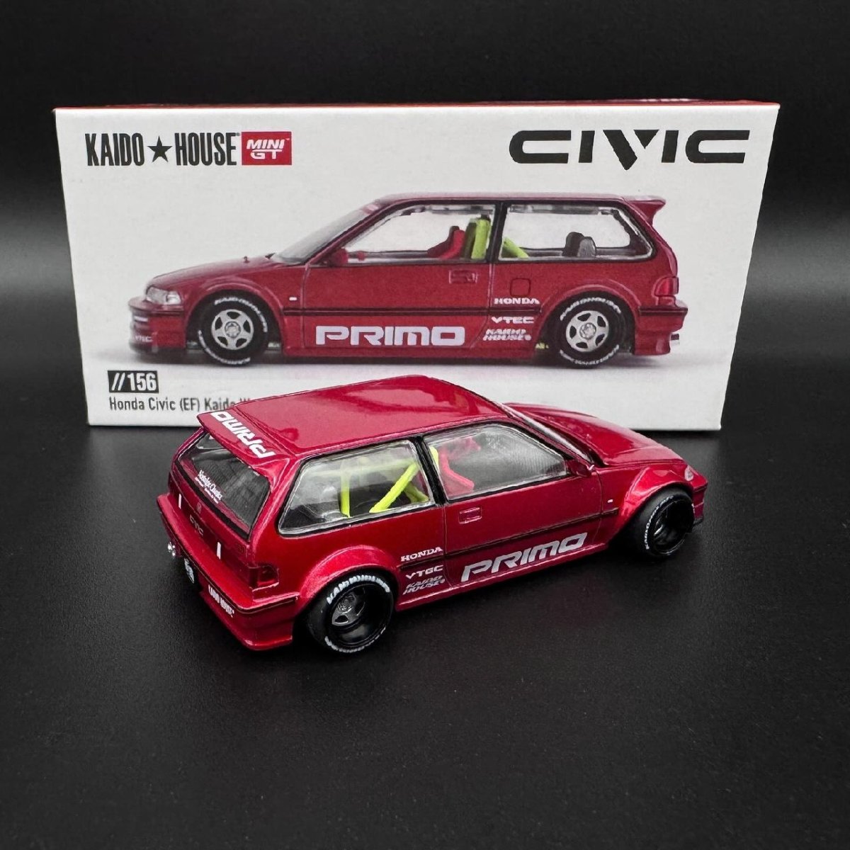 2025 Honda Civic (EF) Kaido Works V2 Red: Image 2