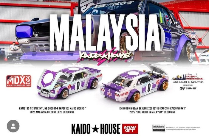 Hot Wheels Nissan Skyline 2000GT-R (KPGC 10) Kaido Works 2025 "One Night in Malaysia" Exclusive