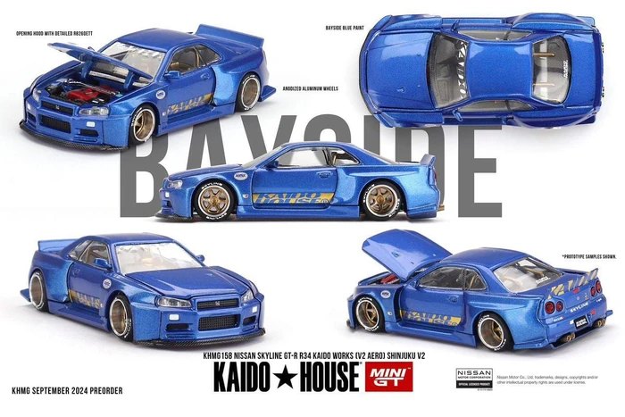 Hot Wheels Nissan Skyline GT-R (R34) Kaido Works Shinjuku V2
