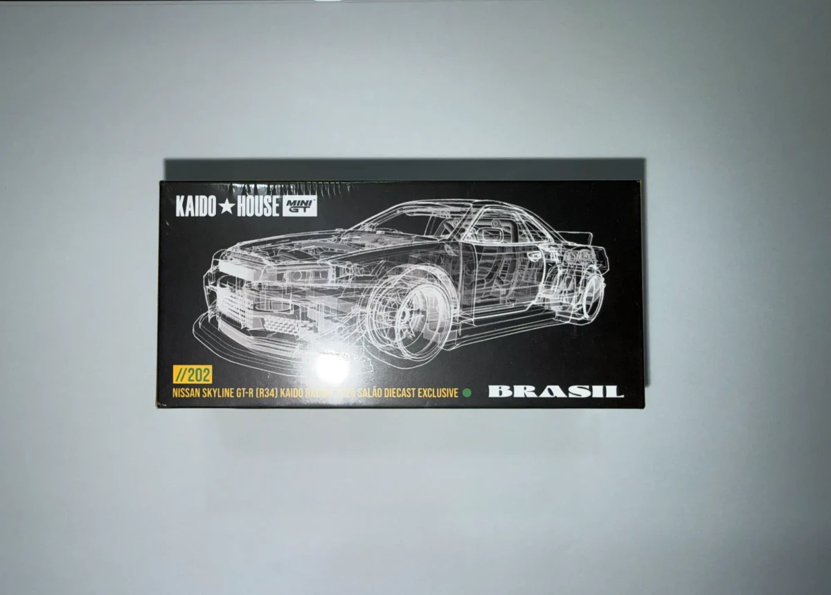 2025 Nissan Skyline GT-R (R34) Kaido Racing 2025 Salão Diecast Exclusive Green: Box: Image 4
