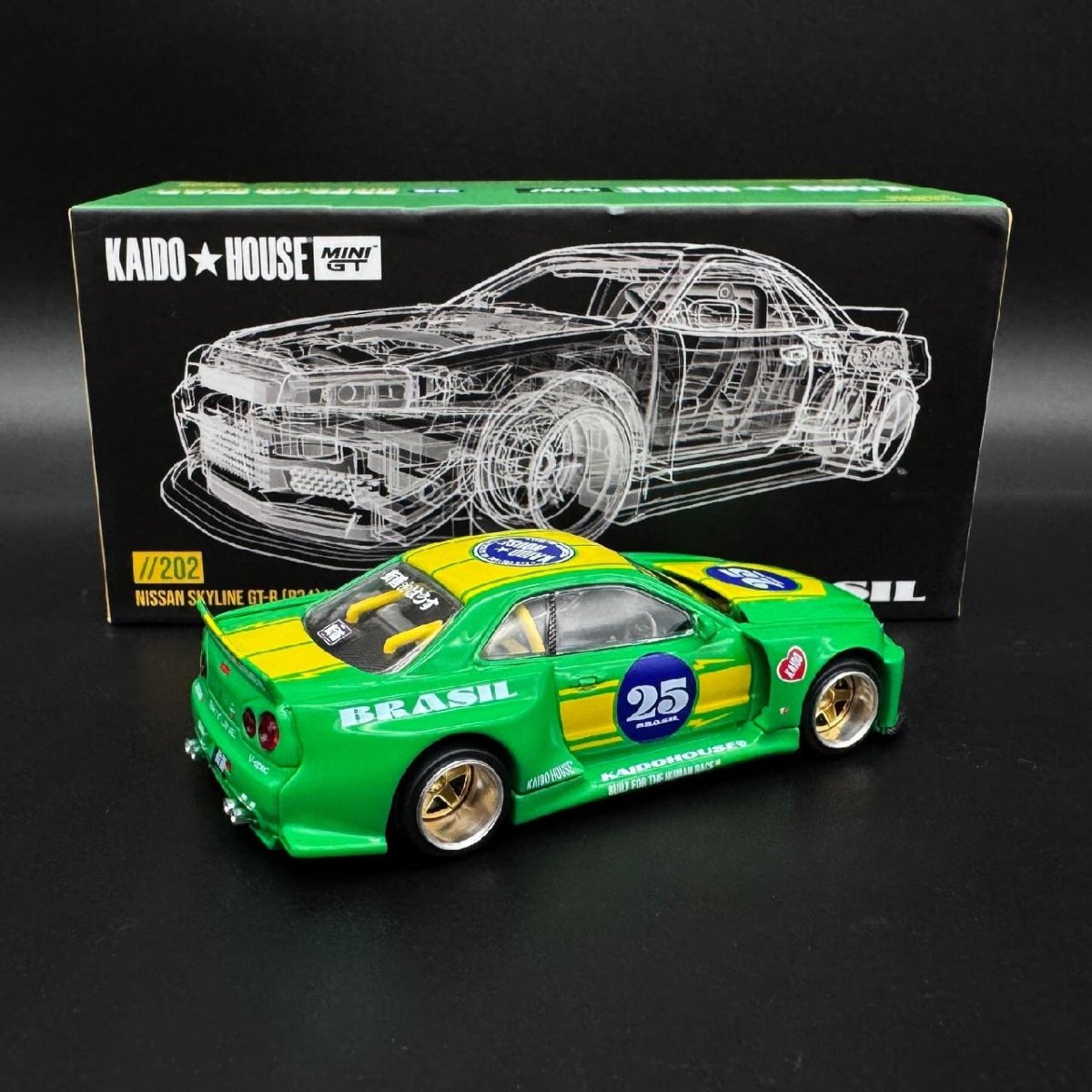 2025 Nissan Skyline GT-R (R34) Kaido Racing 2025 Salão Diecast Exclusive Green: Image 2