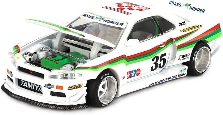 2025 Nissan Skyline GT-R (R34) Tamiya x Kaido House "The Grasshopper" V1 White: Image 3