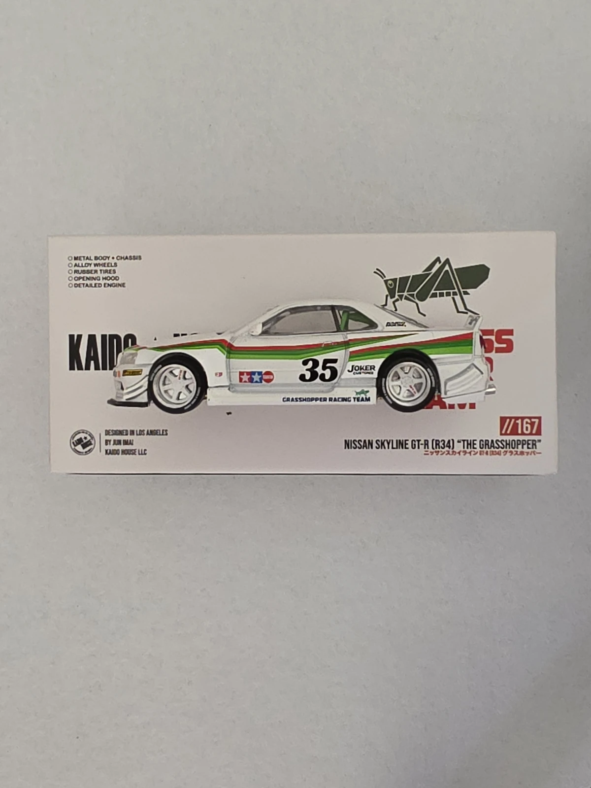 2025 Nissan Skyline GT-R (R34) Tamiya x Kaido House "The Grasshopper" V1 White: No Package: Image 10