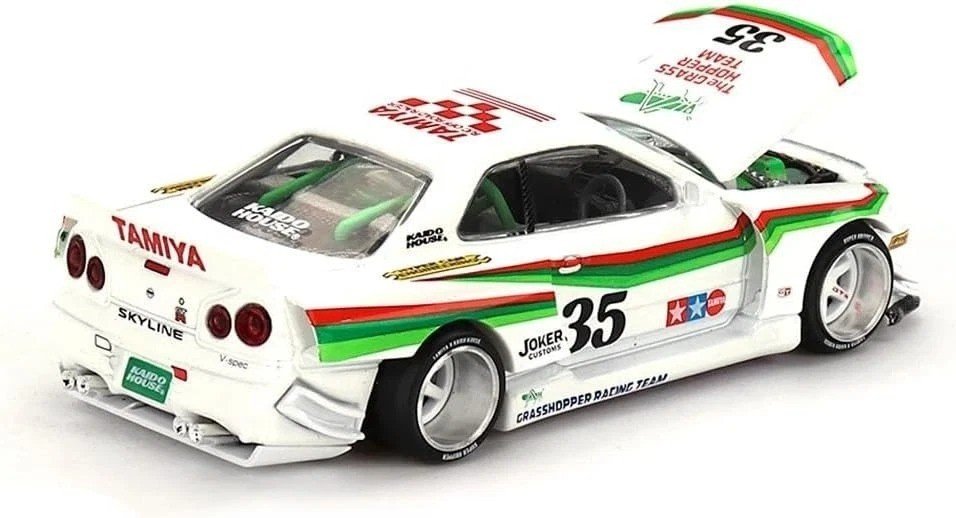 2025 Nissan Skyline GT-R (R34) Tamiya x Kaido House "The Grasshopper" V1 White: Image 4