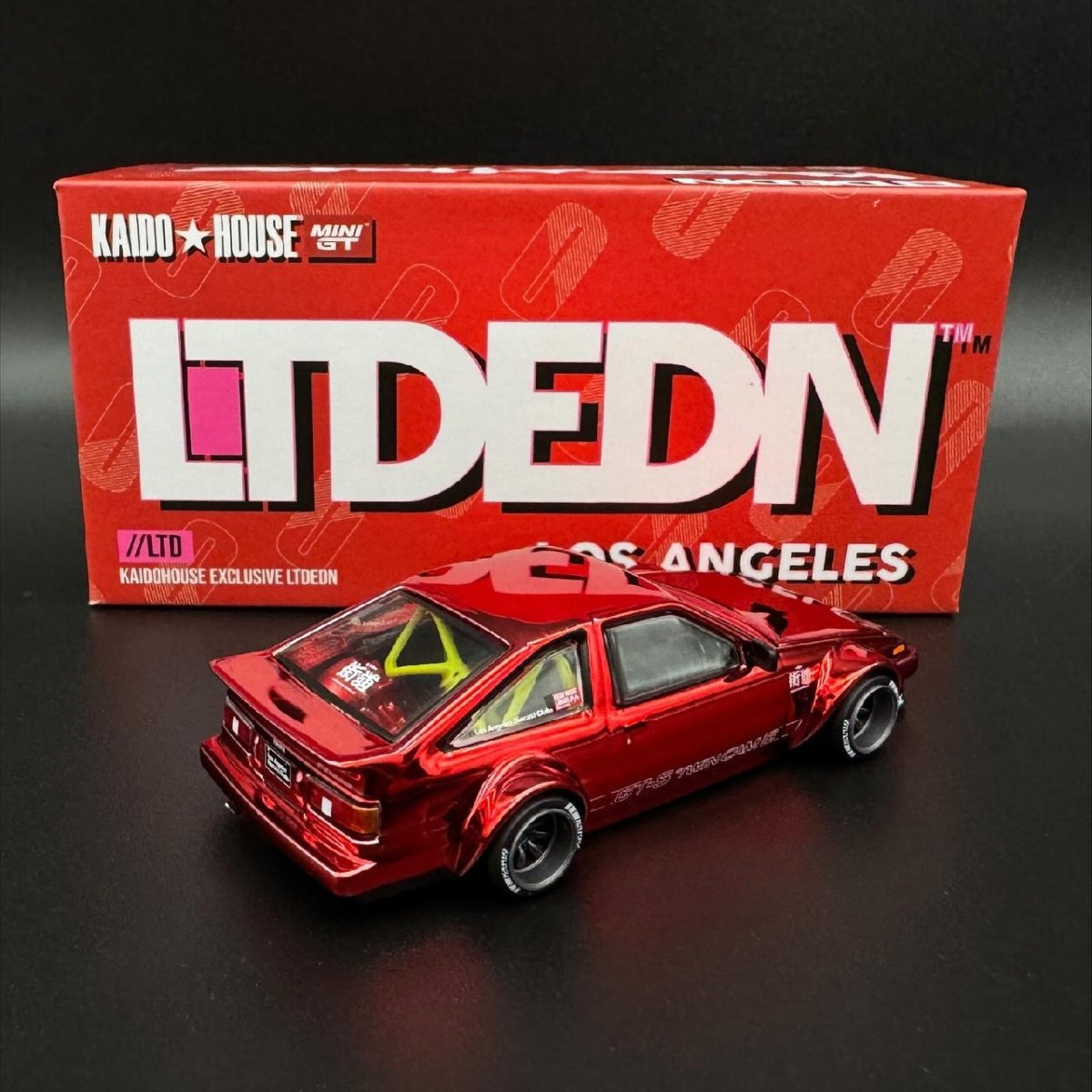 2025 Toyota AE86 Sprinter Trueno Kaido House 525 Spec 2025 Los Angeles Diecast Club LTDEDN Chrome: Box: Image 3
