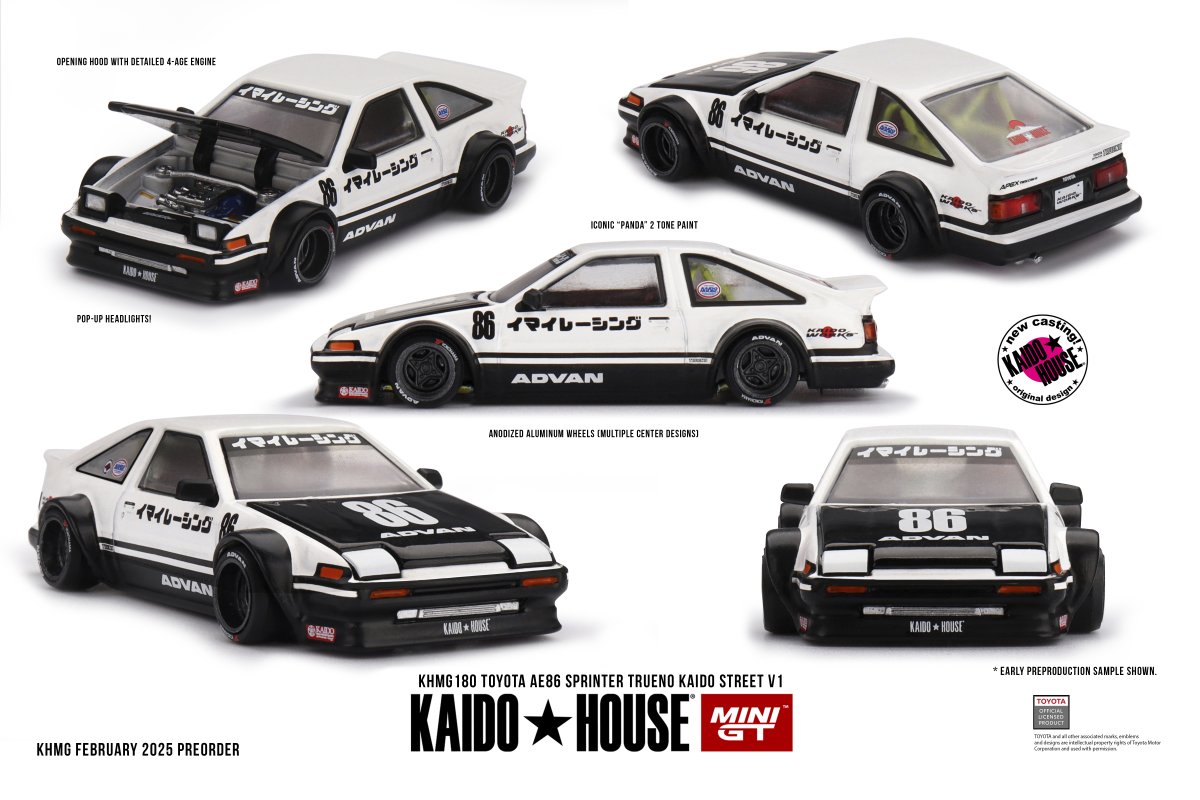 Hot Wheels Toyota AE86 Sprinter Trueno Kaido Street V1