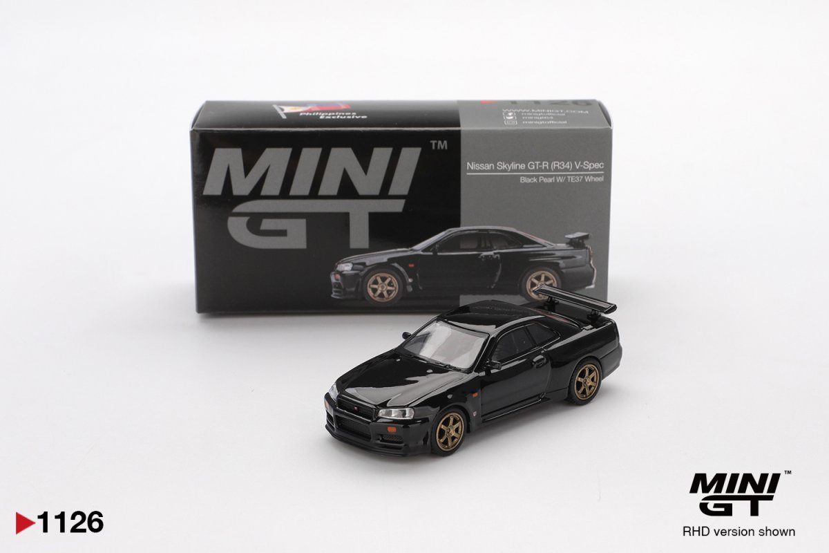 Hot Wheels Nissan Skyline GT-R (R34) V-Spec W/ TE37 Wheel