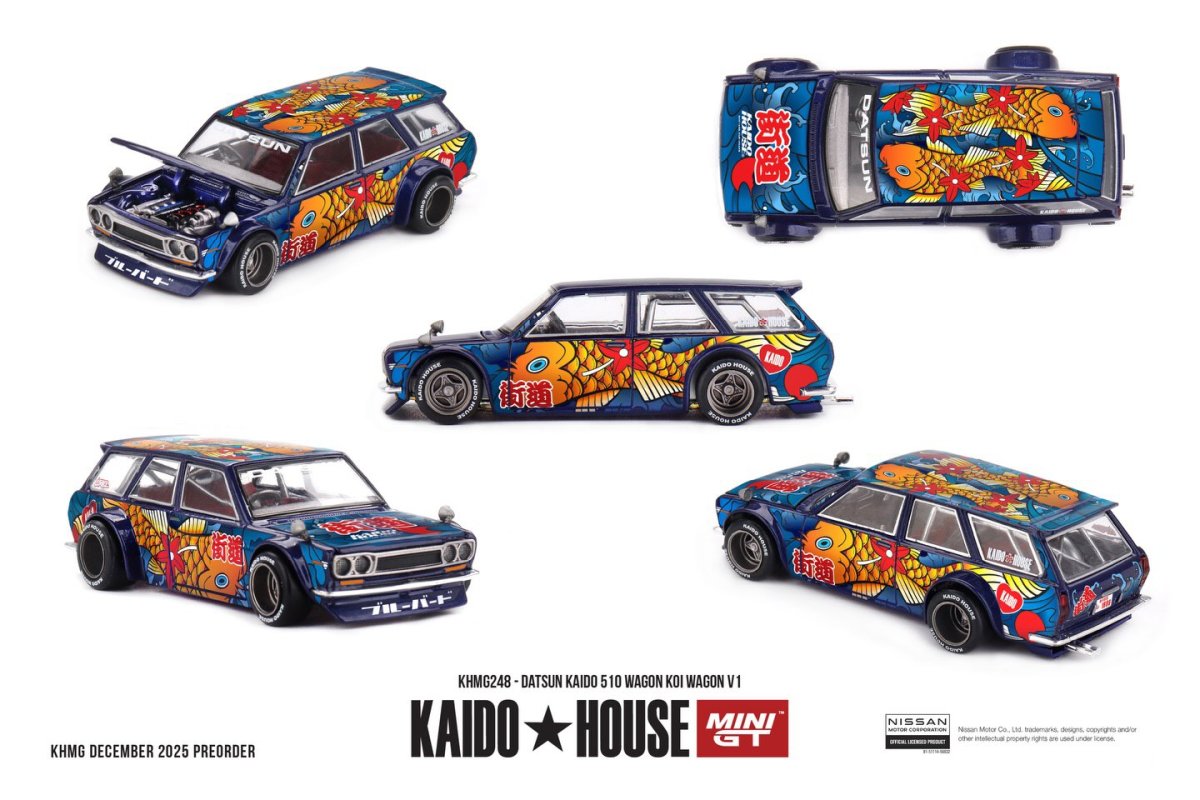 Hot Wheels Datsun Kaido 510 Wagon Koi Wagon V1
