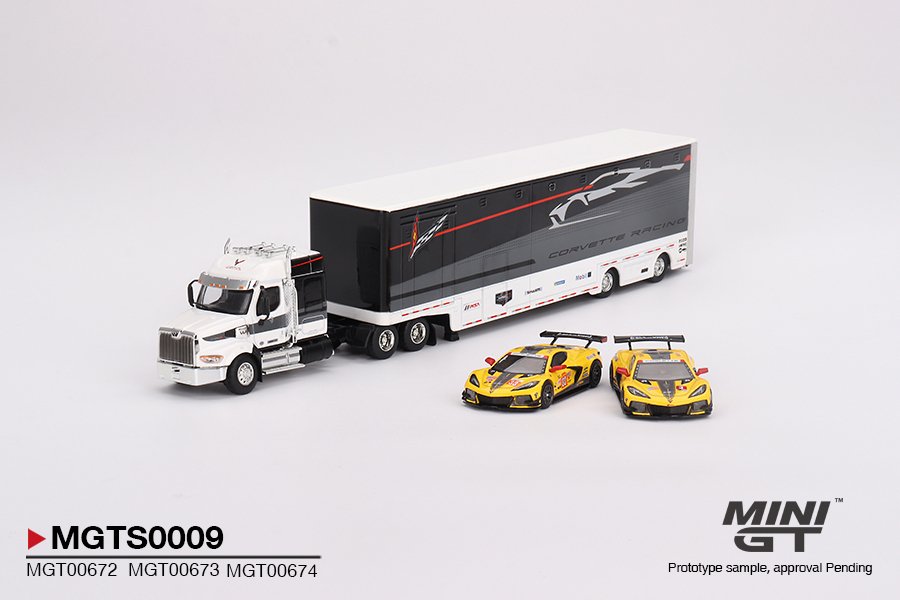 Hot Wheels Corvette Racing C8.R Racing Transporter Set